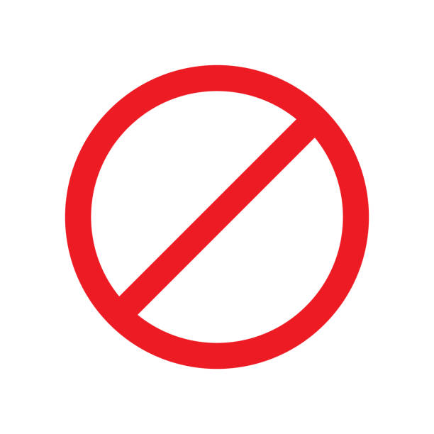 NO SIGN Blank crossed out red circle Vector icon - Arizona Valley HVAC wickenburg hvac